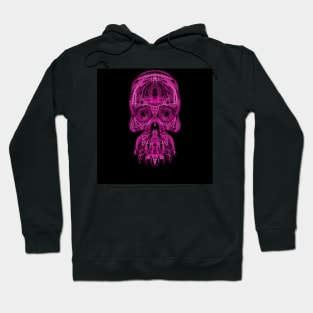 Electroluminated Skull - Fuschia Hoodie